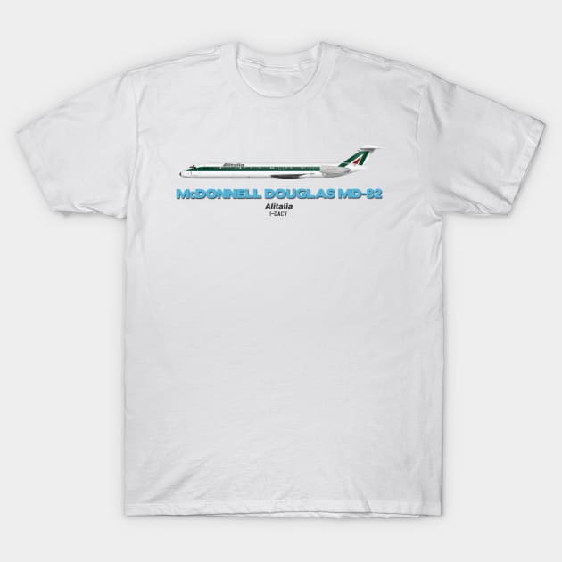 McDonnell Douglas MD-82 - Alitalia T-Shirt by TheArtofFlying